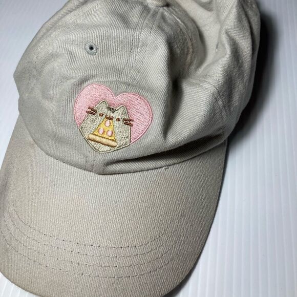 Adorable Pusheen eating Pizza Ball cap Hat - One Size - Velcro adjustable strap - Picture 1 of 8